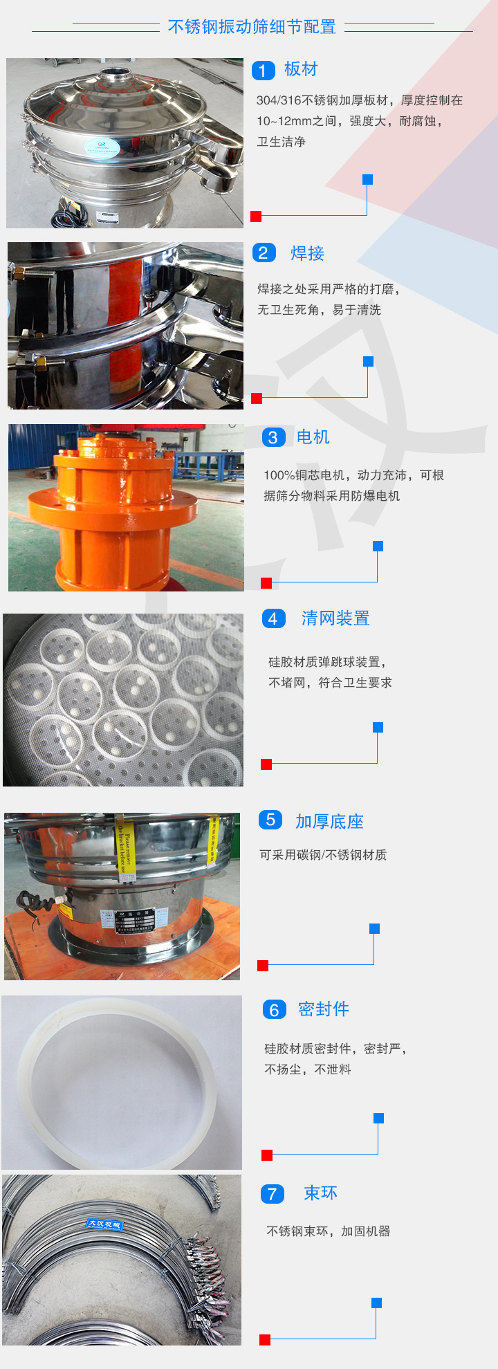 不锈钢振动筛细节展示