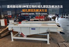直线振动筛堵孔怎么解决？5种物料对应方案